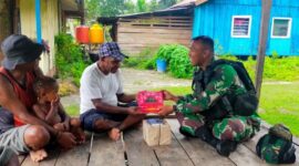 Satgas Yonif R 142/KJ Laksanakan Komsos dengan Tokoh Masyarakat