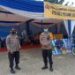 Kapolsek Sekernan di temui di Pos Pengaman Idul Fitri, Minggu pagi.