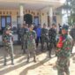 Dan SSK TMMD ke-113 Tahun 2022 Kodim 0419/Tanjab Letda Chb Zainul Kopli memimpi apel persiapan personel sebelum melaksanakan pengerjaan sasaran fisik, Kamis (12/5/22). FOTO : PENDIM Tjb