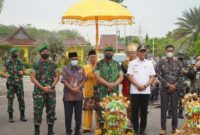 Danrem 042/Gapu Brigjen TNI Supriono Saat Kunjungan di Pemerintah Kabupaten Tebo, Jumat (13/5/22). FOTO : PENREM.