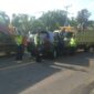 Anggota Satlantas Polres Muaro Jambi Saat di TKP Tabrakan. FOTO : Unit Laka PMJ