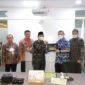 Bupati H Anwar Sadat dan rombongan Foto bersama Deputi Dukungan Bisnis SKK Migas Rudy Satwiko, Anggono Mahendrawan, Andi Arie P dan Safei Syafri. FOTO : PROKOPIM