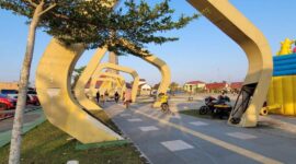 Laman orang Kayo Rajo Laksmano (Alun - Alun) Kota Kuala Tungkal yang akan dijadikan titik sentral pelaksanaan Car free day. FOTO : lintastungkal
