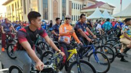 Peserta Fun Bike Polres Tanjab Barat. (Foto-Endy/Lt)