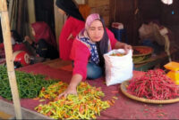Pedagang Cabai di Pasar Tradisional Modern Kabupaten Bungo. FOTO : Ist/tvonenews.com
