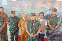 Kasad Jenderal Dr. Dudung Abdurachman Launching ketahanan pangan Kabupaten Tebo, Senin (18/6/22). FOTO : PENREM.