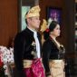 Ketua Umum Partai Demokrat Agus Harimurti Yudhoyono (AHY) didampingi Annisa Larasati Pohan mengikuti Upacara Peringatan Detik-detik Proklamasi secara virtual, Rabu (17/8/22) pagi. FOTO : Ist