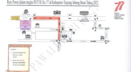 Rute Pawai Budaya HUT RI ke 77 di Kabupaten Tanjab Barat
