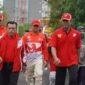Kasrem 042/Gapu Ikuti Gerak Jalan Santai HUT RI Ke 77 Tahun 2022 bersama Gubernur Jambi Al Haris. FOTO : PENREM