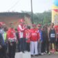 Dirreskrimsus Polda Jambi Kombes Pol Christian Tory Ikuti Lomba Lari 10K Merahkan HUT RI Ke 77 Finish Candi Muaro Jambi. [FOTO : Dhea]