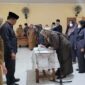 Kepala BKPSDM Kabupaten Tanjab Barat H. R. Gatot Suwarso, SH, MM saat Memimpin Pelantikan, Senin (6/9/22). FOTO : LT