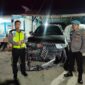 Kondisi Dua Unit Kendaraan yang terlibat laka lantas di Desa Sungai Toman, Kamis (8/9/22). FOTO : Satlantas Res Tanjabtim