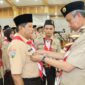 H. Agus Sanusi Saat Lantik Pengurus Mabiran, Kwarran dan LPK Kwartir ranting Gerakan Pramuka Tungkal Ilir masa Bhakti 2022-2025, Kamis (08/9/22). FOTO : Prokopim.