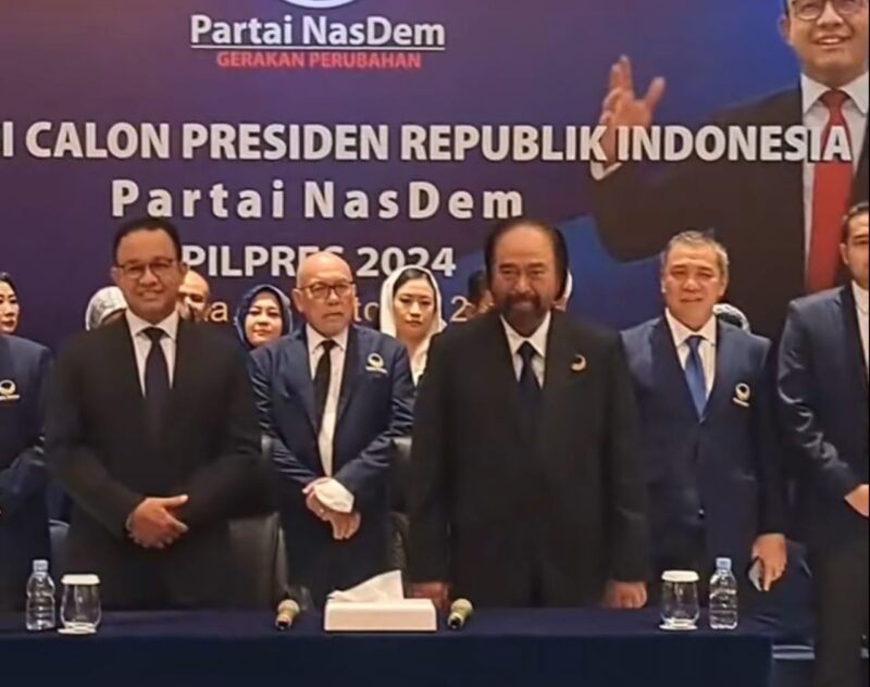 Partai NasDem Resmi Umumkan Anies Baswedan Capres 2024. FOTO : Tangkapan Layar.