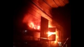 Kebakaran Terjadi Lagi di Kuala Tungkal. FOTO : Tangkapan Layar