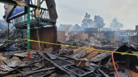 Keadaan Sekitar Lokasi Pascakebakaran diambil pukul 0730 WIB, Jumat 28 Oktober 2022