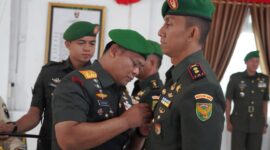 Danrem 042/Gapu Brigjen TNI Supriono Saat Pimpin Sertijab Dandim 0417/Kerinci. [FOTO : Penrem042]