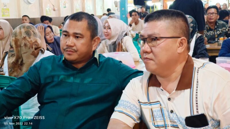 Ketua DPD Partai Demokrat Provinsi Jambi H. Mashuri bersama Ketua DPC Tanjung Jabung Barat Jamal Darmawan, Sie. FOTO : Ist