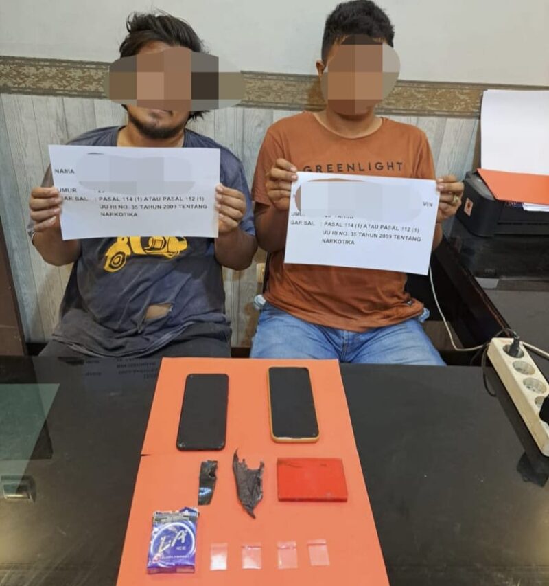 Miliki Sabu, Dua Pria Ditangkap Polisi. FOTO : Hms