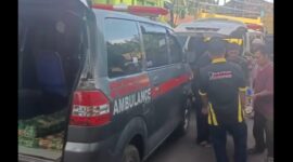 Viral Ambulance Jenazah Terjebak Macet di Batanghari, Ini Penjelasan Polda Jambi. FOTO : Tangkapan Layar