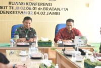 Komandan Korem 042/Gapu Brigjen TNI Supriono Saat Pimpin Rapat Dewas. FOTO : Penrem.