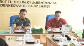 Komandan Korem 042/Gapu Brigjen TNI Supriono Saat Pimpin Rapat Dewas. FOTO : Penrem.