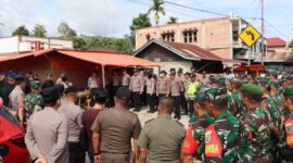 Eksekusi Lahan di Siulak, Polres Kerinci Kerahkan 100 Personel Pengamanan. FOYO : Hms