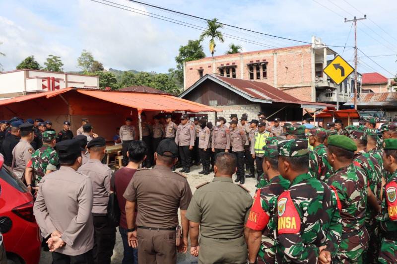 Eksekusi Lahan di Siulak, Polres Kerinci Kerahkan 100 Personel Pengamanan. FOYO : Hms
