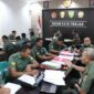 Tim Pengawasan dan Pemeriksaan (Warsik) Post Audit Itdam II/Sriwijaya saat melakukan pemeriksaan pos kegiatan di Kodim 0419/Tanjab Tahun 2022. FOTO : Pendim Tjb 