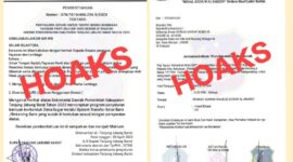 Berikut Kedua Surat Palsu Beredar Mengatasnamakan Bupati dan Ketua TP PKK Tanjab Barat. FOTO : Kominfo.