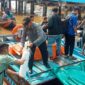 Aktivitas angkutan di UPT Pelabuhan Sungai LLASDP Kuala Tungkal. FOTO : Dok UPT LLASDP