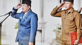 Bupati Tanjung Jabung Barat Drs H Anwar Sadat, M. Ag Inspektur Upacara Peringatan Harkitnas 2023. FOTO : Prokopim