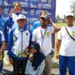 Lucky Theresia Wettebosi Peraih Mendali Emas bersama Pelatih dan Official. FOTO : Ist 