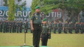 Danrem 042/Gapu Brigjen TNI Supriono, S. IP, MM pimpin Upacara, Senin (17/7/23). FOTO : Penrem 042/Gapu