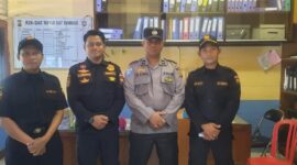 Ketua Senkom Mitra Polri Kabupaten Tebo Eko Nur bersama Anggota audiensi dengan Kasat Binmas PolresTebo, Kamis (20/7/23). FOTO : WT