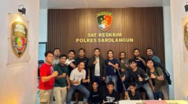 Para Pelaku Penembakan Satpam Perkebuan PT PAM Diamankan Polres Sarolangun. FOTO : HMS
