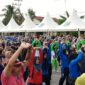 Dok. Senam Bersama DWP Provinsi Jambi dan DWP Tanjab Barat Semarak. [FOTO : Angah LT]