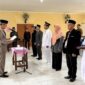 Sekda H. Agus Sanusi Saat Pimpin Upacara Pelantikan di BKPSDM, Senin, (31/7/23). FOTO : LT