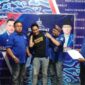Ketua DPC Partai Demokrat Tanjab Barat Jamal Darmawan, Sie, SE, MM didampingi Pengurus mengenakan seragam Partai ke Hery, Sabtu (9/9/23). FOTO : LT 