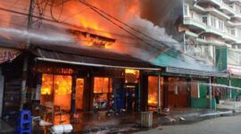 Permukiman Padat Penduduk di Kuala Tungkal Kebakaran. FOTO : NETIZEN
