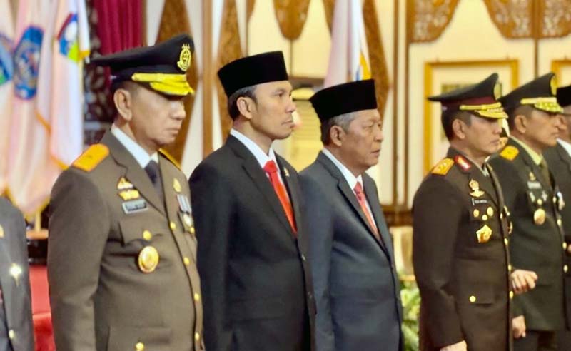 Ketua DPRD Jambi Hadiri Pengukuhan Paskibraka Provinsi Jambi. FOTO : HMS