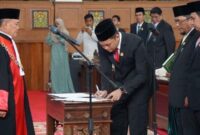 Pimpinan DPRD Provinsi Jambi Resmi Dilantik, Hafiz: Langkah Awal Bagi DPRD Laksanakan Tugas. FOTO : HMS