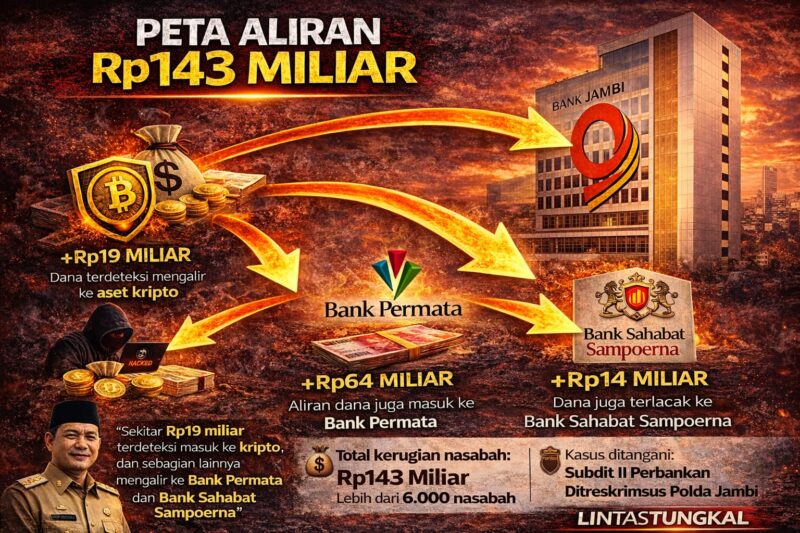 Rp143 Miliar Dana Nasabah Bank Jambi Hilang, Rp19 Miliar Terdeteksi Masuk Kripto. (FOTO ; ILUSTRASI/LT)
