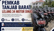 Pemerintah Kabupaten Tanjung Jabung Barat akan melaksanakan lelang terbuka (Open Bidding) terhadap 34 unit kendaraan dinas roda dua milik daerah. (FOTO: Dok. Istimewa LT)
