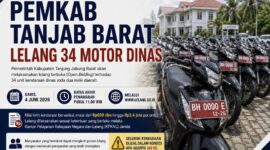 Pemerintah Kabupaten Tanjung Jabung Barat akan melaksanakan lelang terbuka (Open Bidding) terhadap 34 unit kendaraan dinas roda dua milik daerah. (FOTO: Dok. Istimewa LT)