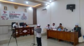 Kegiatan Final Lomba Adzan Cilik Hari Bhayangkara ke-77 di Gedung Tan Satrisna Mapolres Tanjung Jabung Barat, Minggu (18/6/23). FOTO : LT
