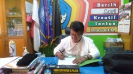Inan Saputra, S. Pd. SD Kepala SDN 018/V Kuala Tungkal. FOTO : LT