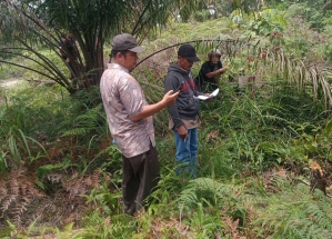 Tim terpadu penanganan konflik sosial Kabupaten Tanjung Jabung Barat melakukan proses identifikasi pengecekan titik koordinat, FOTO : Ist