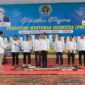 Ketua PWI Provinsi Jambi H Ridwan Agus Depati Saat Melantik Pengurus PWI Kota Jambi Periode 2023-2026 di Gedung Dharana Lastarya BNNP Jambi, Senin (12/6/23). FOTO : ISt

