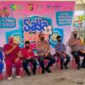 Irwasda Polda Jambi Foto bersama Dirpolairud, Kapolres, Waka Polres, Perwakilan Kodim 0419/Tanjab, Tenaga Kesehatan dan Anak yang sudah di Vaksinasi